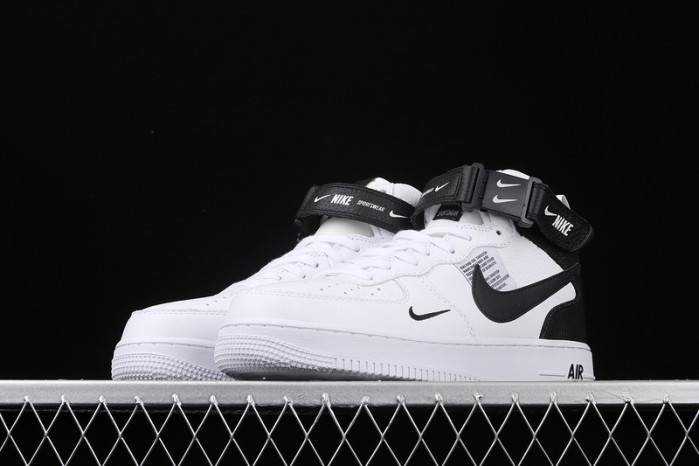air force 1 mid utility white black 804609-103