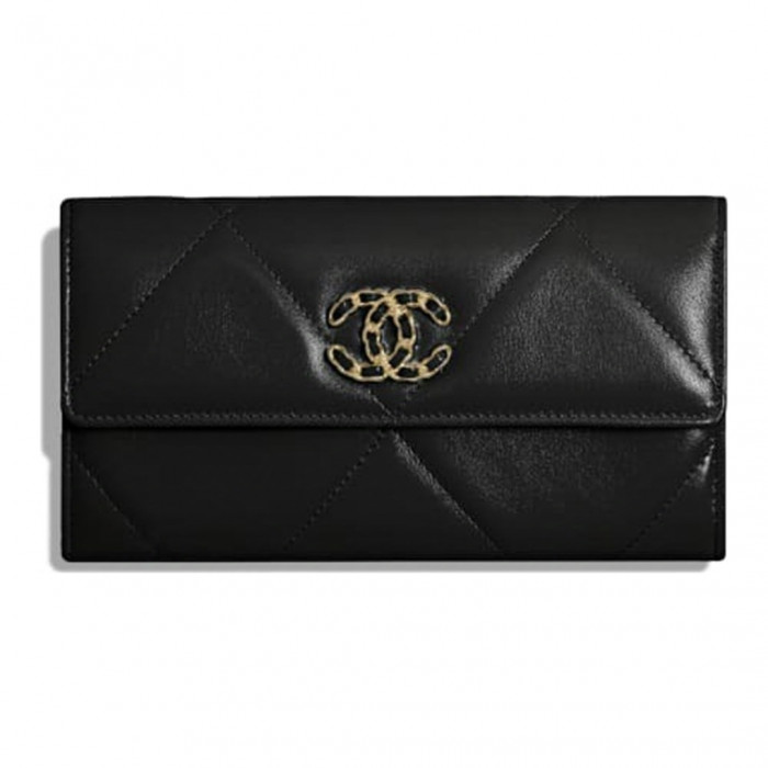 ch@nel 19 flap wallet black