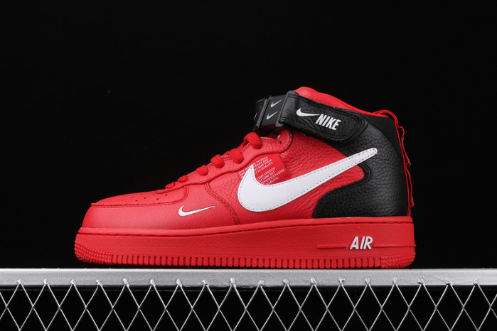 air force 1 mid utility university red 804609-605