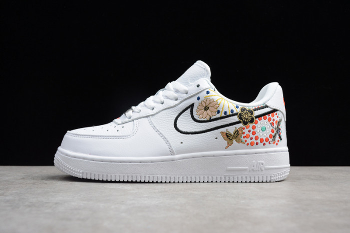 nike air force 1 07 lny qs lunar new year white flowers womens aj8298-100