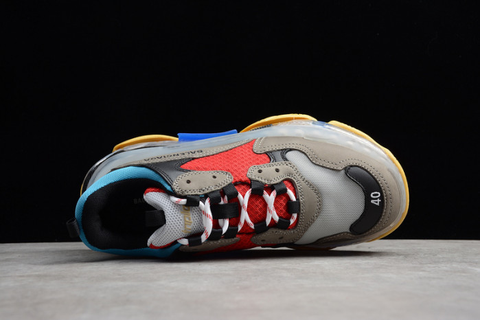 blcg triple s trainers clear sole blue adn red 541624 w09o1 2120