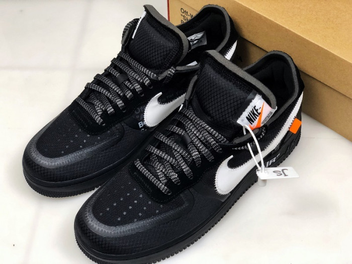 nikeair force 1 low ow black white ao4606-001