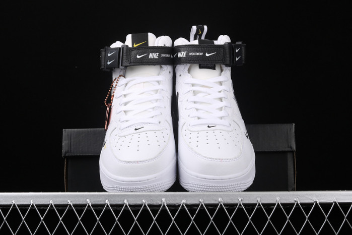 air force 1 mid utility white black 804609-103
