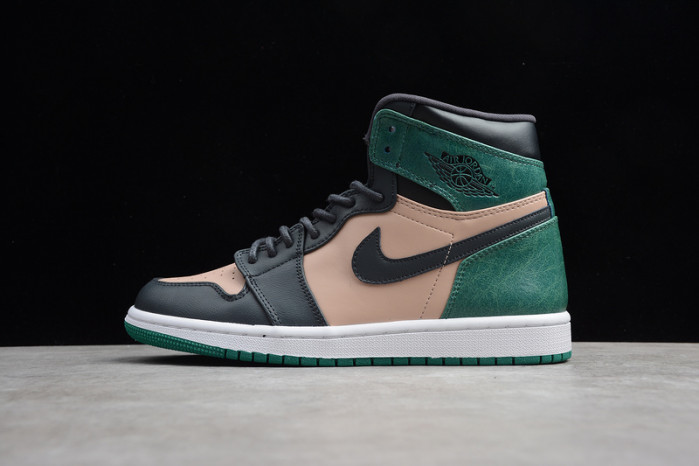 air jordan 1 high premium wmns green pink ah7389-203