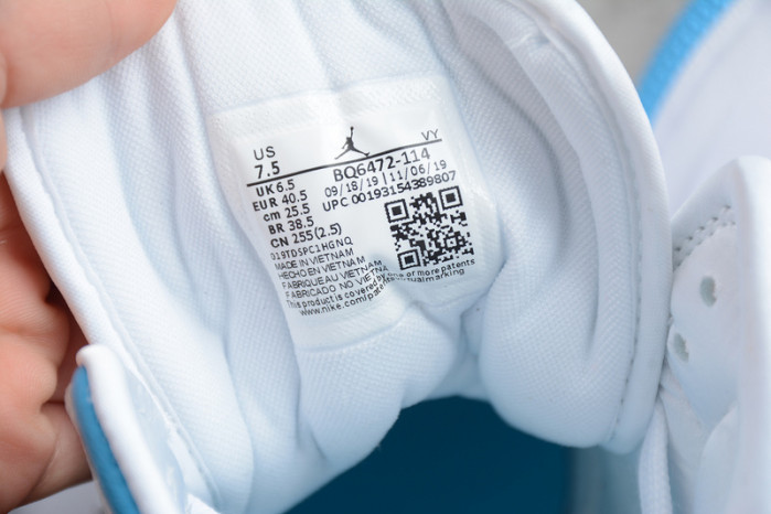 air jordan 1 mid unc (w) bq6472-114