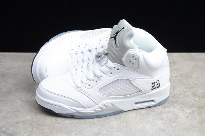 air jordan 5 retro metallic white (2015) 136027-130