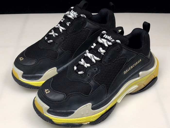 blcg sneaker triple.s.gomma black-yellow