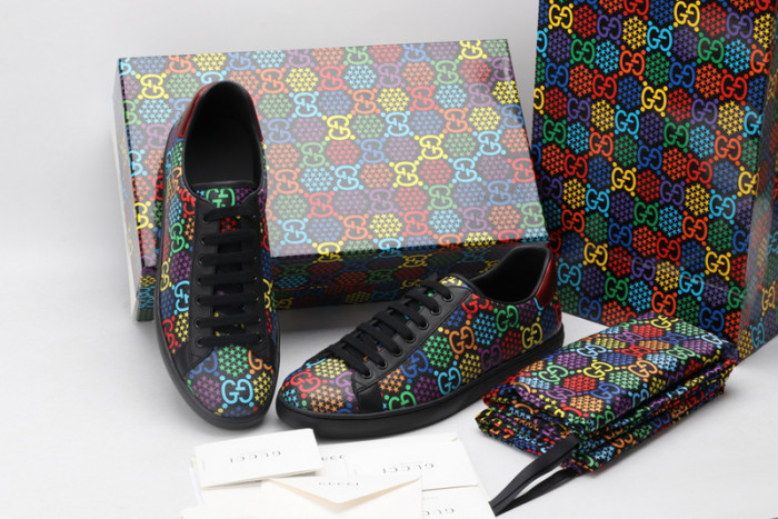 G*u*i ace embroidered low-top sneaker 610085 h2020 1110
