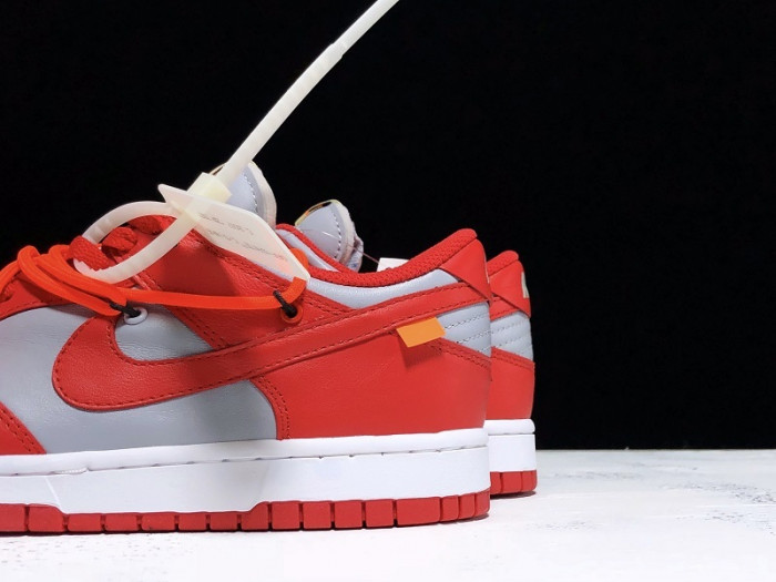 nike dunk low ow university red ct0856-600