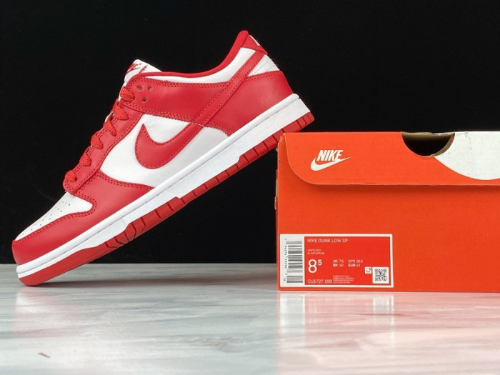 nike dunk low sp “university red” cu1727-100