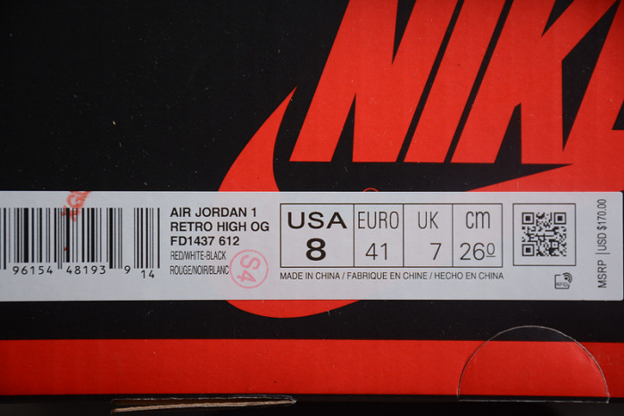 air jordan 1 high og aj1 " yellow toe " fd1437-612