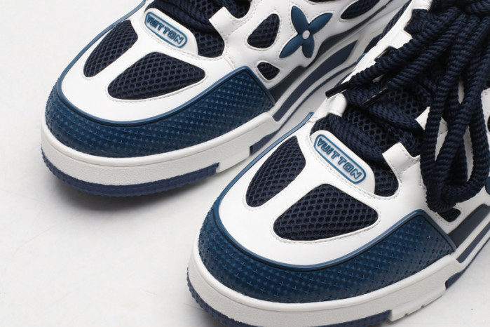 louiv skate sneaker marine white