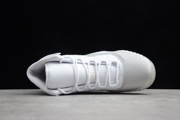 air jordan 11 wmns white metallic silvervast grey ar0715-100