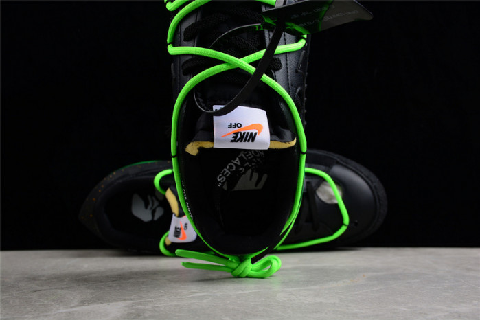 ow x nike blazer low black green dh7863-001