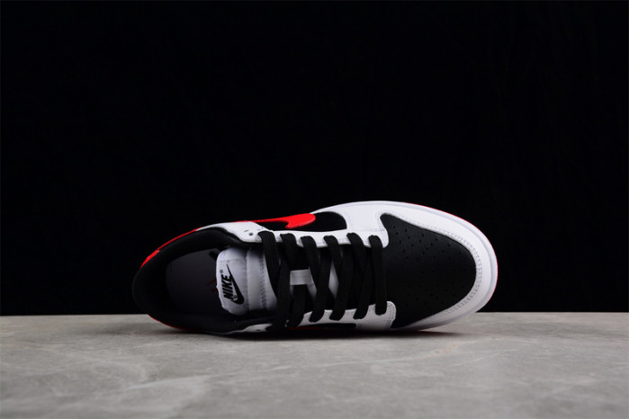 nike dunk low retro white black university red fd9762-061