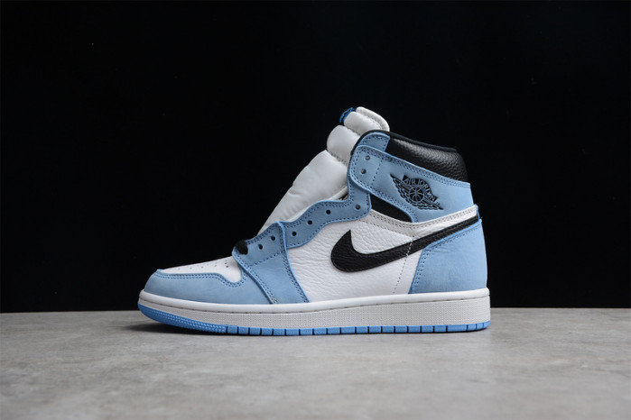 air jordan 1 retro high white university blue black 555088-134