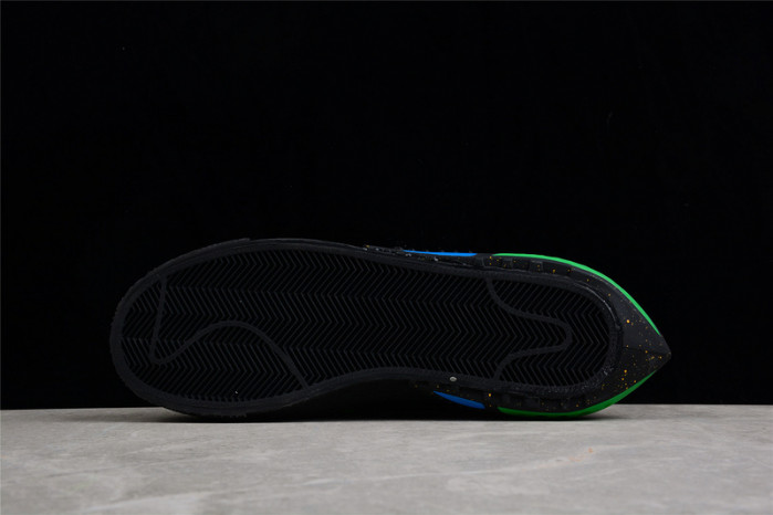 ow x nike blazer low black green dh7863-001