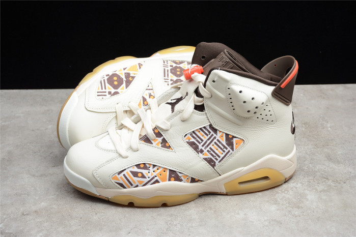 air jordan 6 retro quai54 sail brown (2020) cz4152-100