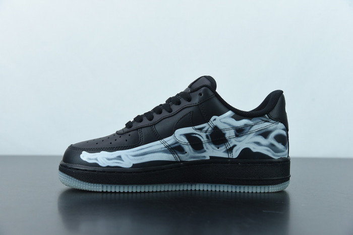 nike air force 1 low black skeleton halloween (2019) bq7541-001