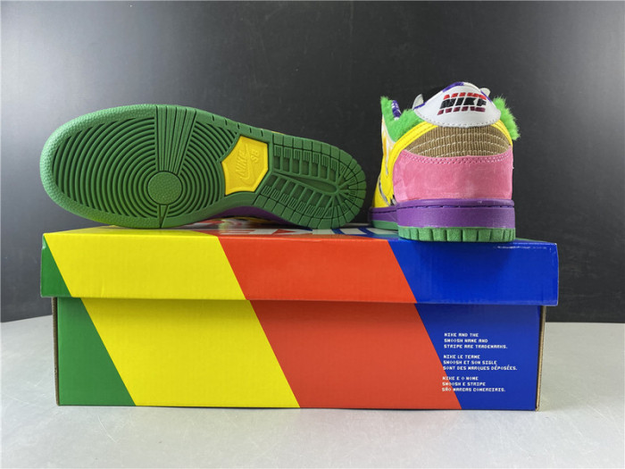 nike duck low pro purple yellow 318403-137