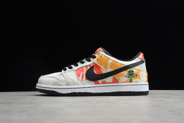 nike sb dunk low raygun tie-dye white bq6832-101