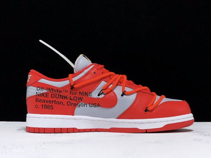 nike dunk low ow university red ct0856-600