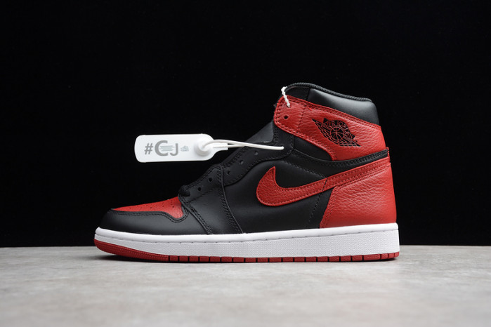 air jordan 1 retro high og banned bred black red 555088-001