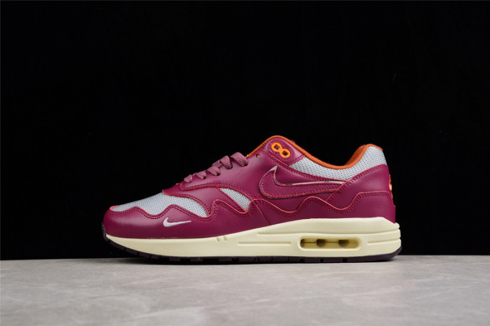 nike air max 1 patta waves rush maroon (with bracelet) do9549-001