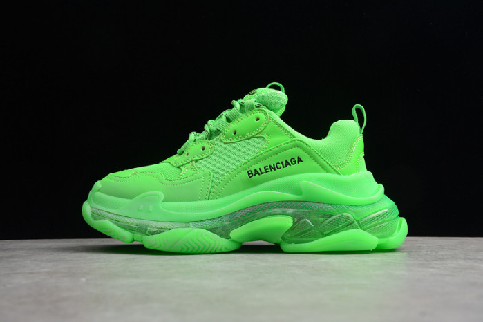 blcg sneaker triple.s.gomma "neon green"541624 w09ol 3801