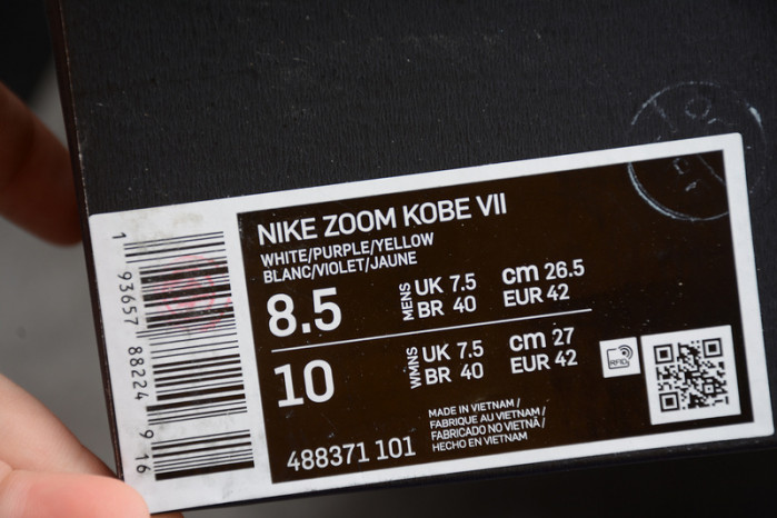 nike kobe 7 lakers home 488371-101