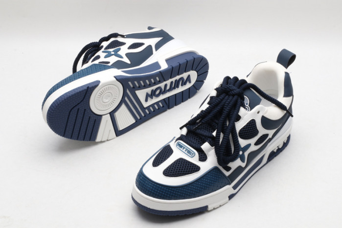 louiv skate sneaker marine white