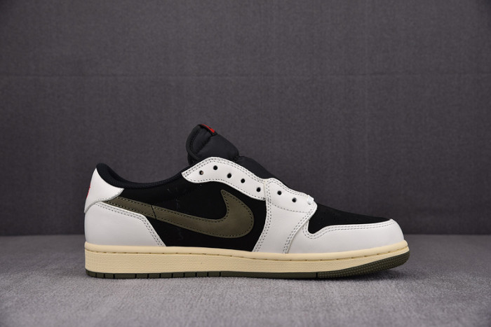 kids travis scott x air jordan 1 low og wmns “olive” dz4137-106