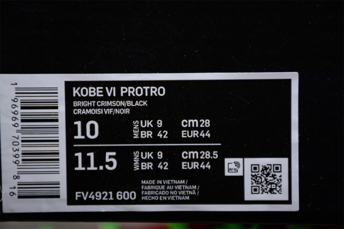 nike kobe 6 protro “reverse grinch” fv4921-600