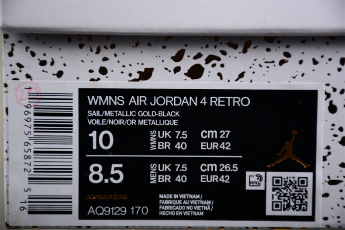 air jordan 4 wmns “metallic gold” aq9129-170