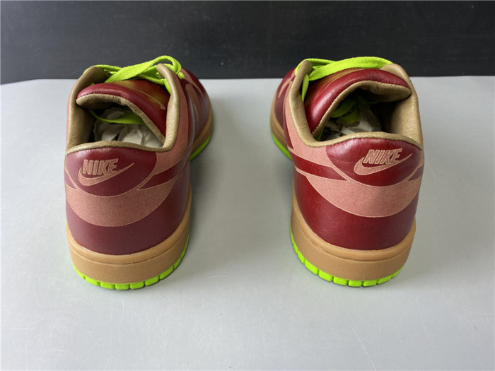 nike dunk low 1-piece laser varsity red chartreuse 311611-661