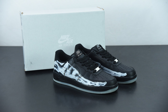 nike air force 1 low black skeleton halloween (2019) bq7541-001
