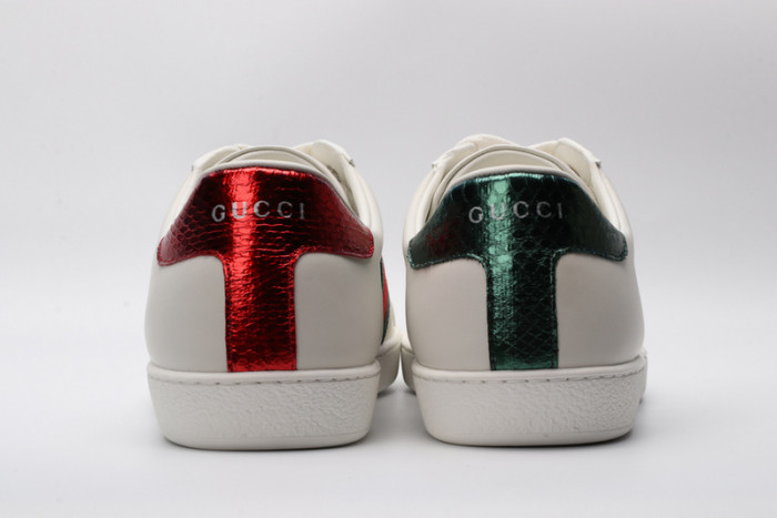 G*u*i ace embroidered low-top sneaker white with bee