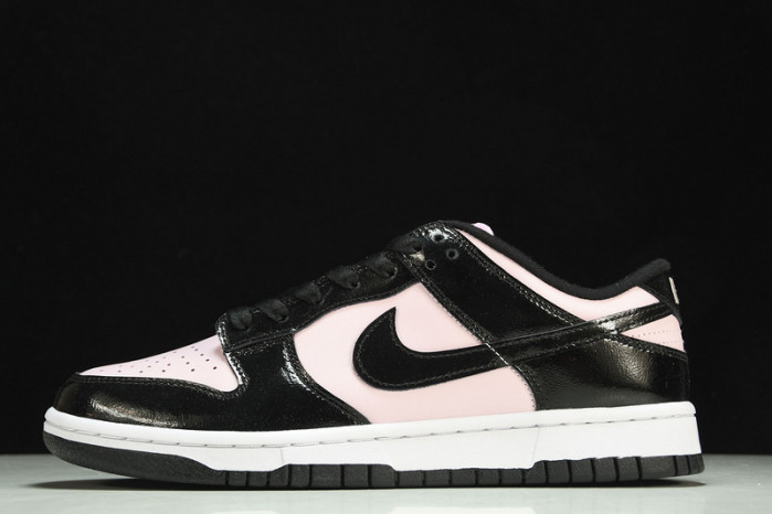 nike dunk low wmns pink black patent dj9955-600