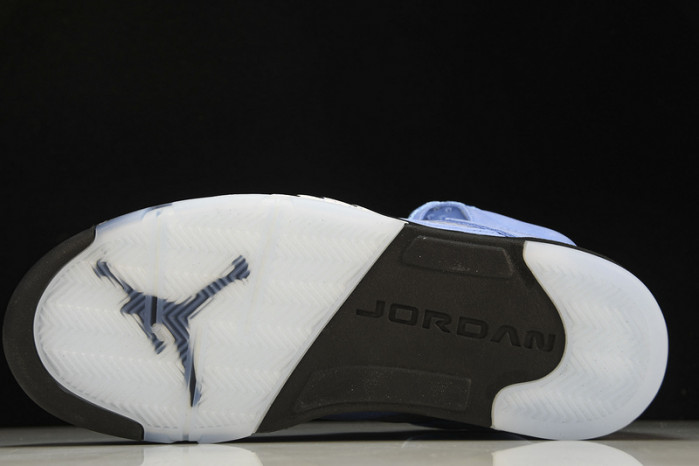 air jordan 5 unc black/clear-white-metallic silver dv1310-401