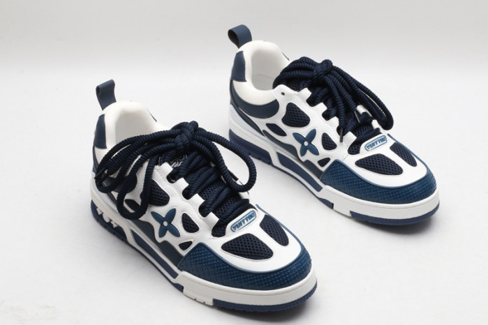 louiv skate sneaker marine white