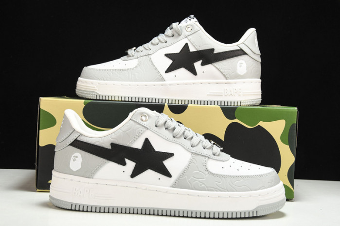 a bathing ape bape sta low grey black hp33-131