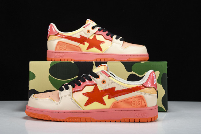 a bathing ape bape sk8 sta orange hp33-135