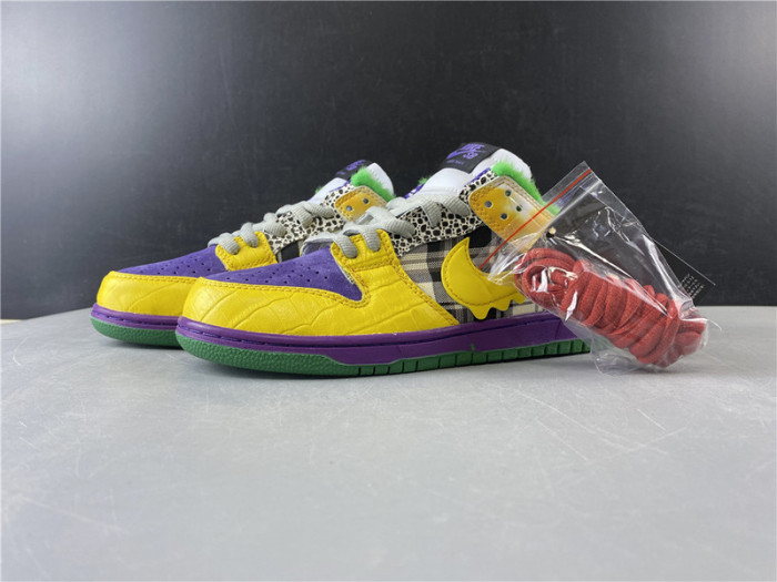 nike duck low pro purple yellow 318403-137