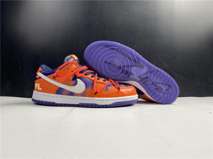 ow x nike sb dunk low orange perple white ct0856-801