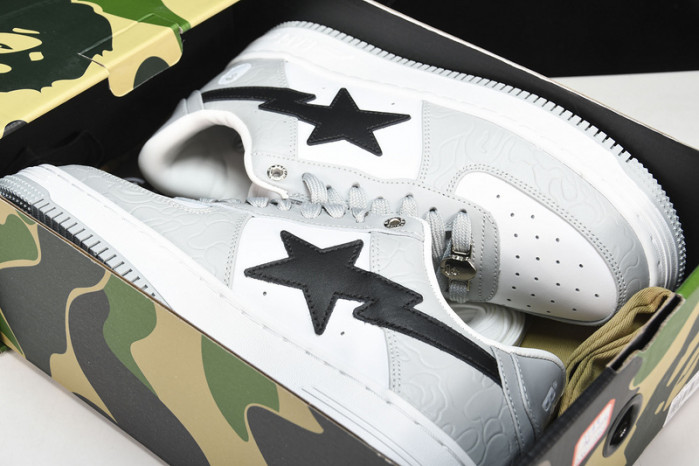 a bathing ape bape sta low grey black hp33-131
