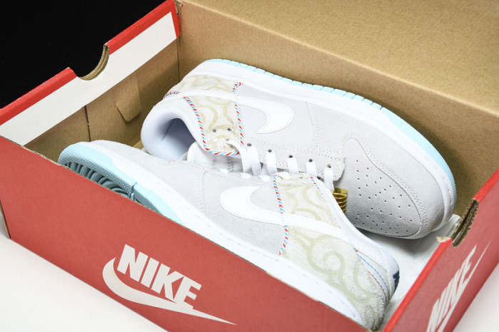 nike dunk low se barber shop grey dh7614-500