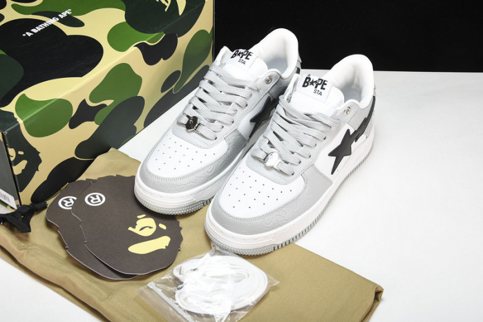 a bathing ape bape sta low grey black hp33-131