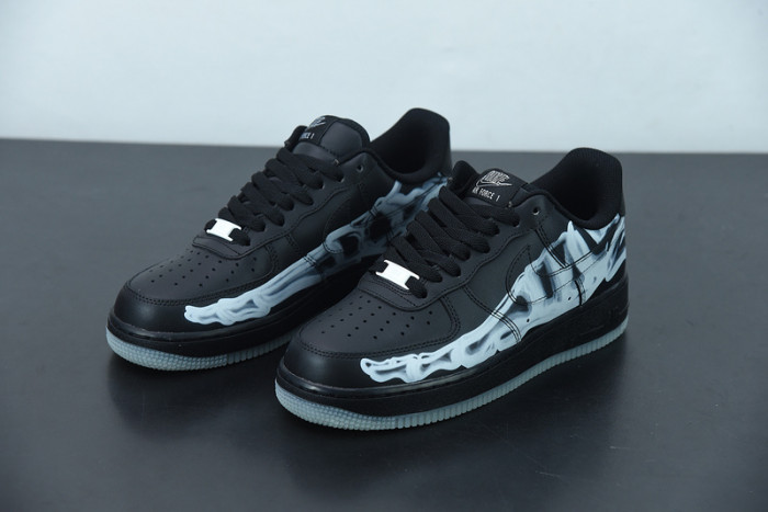 nike air force 1 low black skeleton halloween (2019) bq7541-001