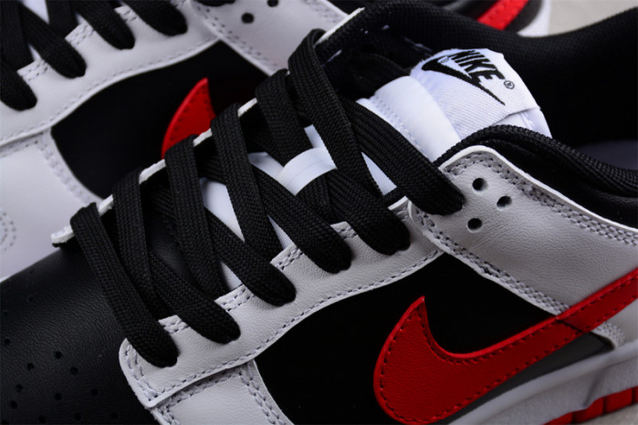 nike dunk low retro white black university red fd9762-061