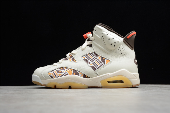 air jordan 6 retro quai54 sail brown (2020) cz4152-100